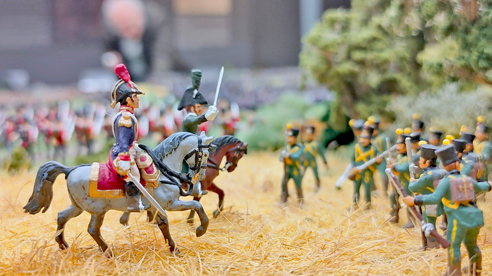 Episodio del General Álava y Miniussir. Maqueta «Batalla de Waterloo» del Museo de Miniaturas Militares de Jaca